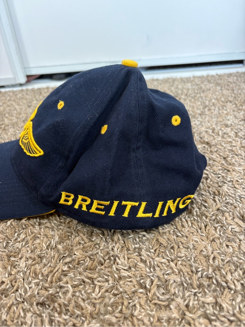 Breitling Swiss Chronographs Snapback Hat Navy Blue Aviation Watch Cap - Picture 2 of 7